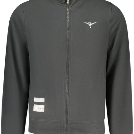 SEO. ACCADEMIA MILITARE Herren Sweatshirt – mit Taschen - Schwarz Linkreich