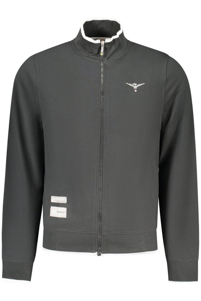 SEO. ACCADEMIA MILITARE Herren Sweatshirt – mit Taschen - Schwarz Linkreich