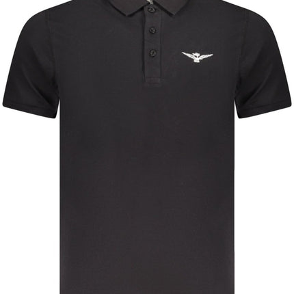SEO. ACCADEMIA MILITARE Poloshirt Herren – Kurzarm - Polo aus 100% Baumwolle für Sommer - Schwarz Linkreich