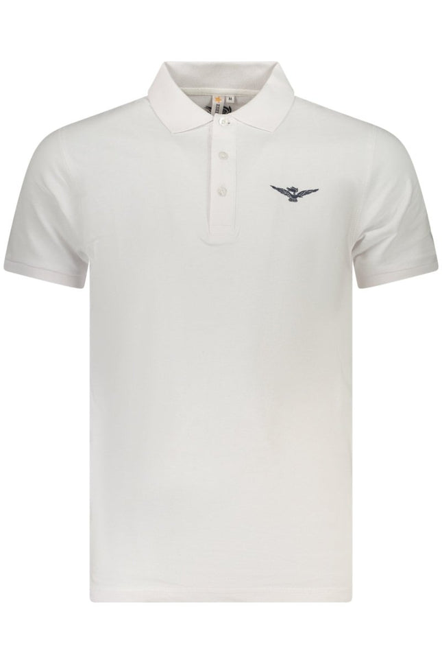 SEO. ACCADEMIA MILITARE Poloshirt Herren – Kurzarm - Polo aus 100% Baumwolle für Sommer - Weiß Linkreich