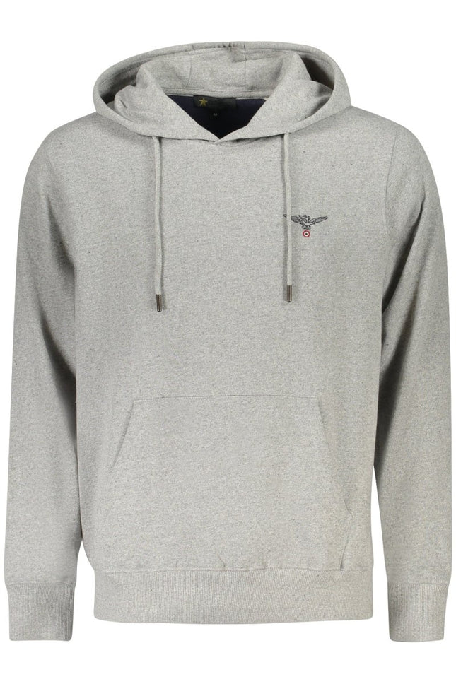 SEO. ACCADEMIA MILITARE Sweatshirt Herren mit Reißverschluss – Kapuze & Stickerei - Grau Linkreich