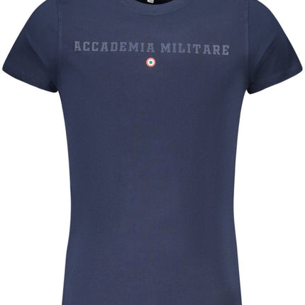 SEO. ACCADEMIA MILITARE T-Shirt Herren – Military Academy Kurzarm Shirt in Blau - Blau Linkreich