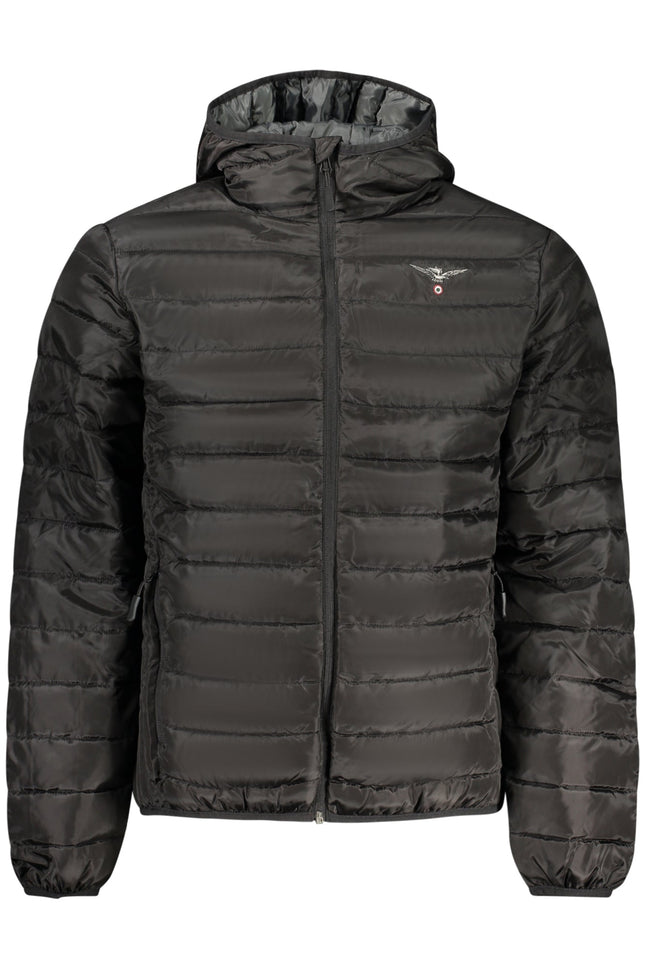 ACCADEMIA MILITARE Herrenjacke – Schwarze Militärakademie-Jacke mit Kapuze