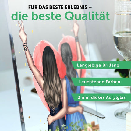 SEO. Acrylglas mit Konfiguration - Beste Freundin - Linkreich