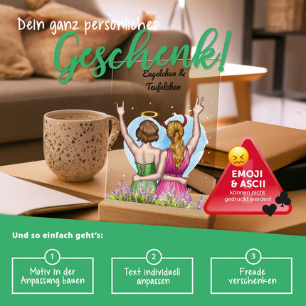 SEO. Acrylglas mit Konfiguration - Beste Freundin - Linkreich