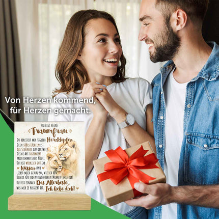 SEO. Acrylschild - Traumfrau / Traummann - Geschenk für den Partner zum Valentinstag - Traumfrau Linkreich