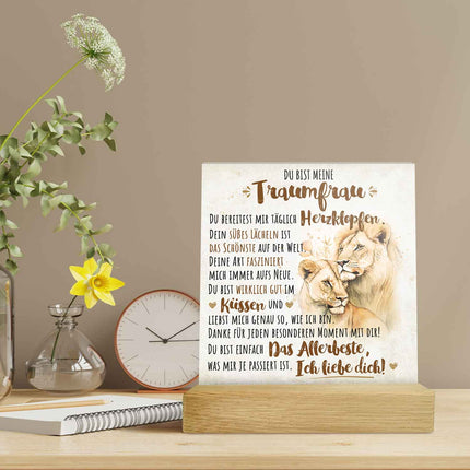 SEO. Acrylschild - Traumfrau / Traummann - Geschenk für den Partner zum Valentinstag - Traumfrau Linkreich