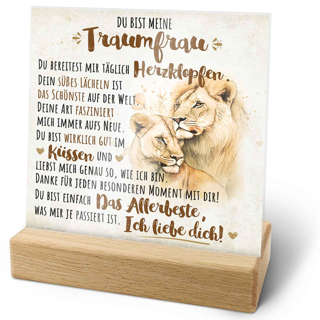 SEO. Acrylschild - Traumfrau / Traummann - Geschenk für den Partner zum Valentinstag - Traumfrau Linkreich