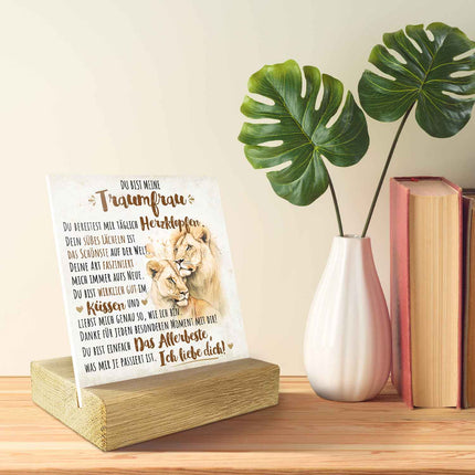 SEO. Acrylschild - Traumfrau / Traummann - Geschenk für den Partner zum Valentinstag - Traumfrau Linkreich