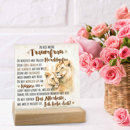 SEO. Acrylschild - Traumfrau / Traummann - Geschenk für den Partner zum Valentinstag - Traumfrau Linkreich
