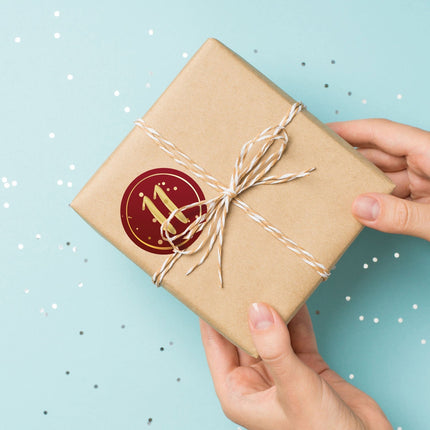 SEO. Adventskalender Zahlenaufkleber zum basteln mit bunten Zahlen für Weihnachten zum Selbstgestalten - Rot Linkreich