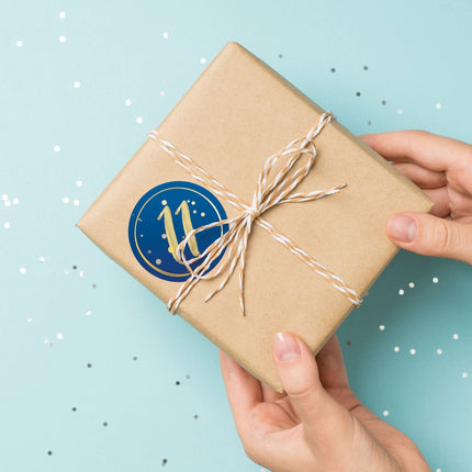 SEO. Adventskalender Zahlenaufkleber zum basteln mit bunten Zahlen für Weihnachten zum Selbstgestalten - Blau Linkreich