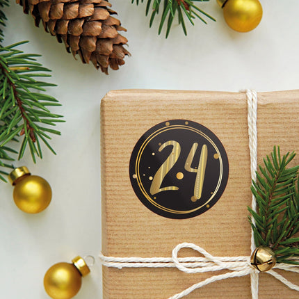 SEO. Adventskalender Zahlenaufkleber zum basteln mit bunten Zahlen für Weihnachten zum Selbstgestalten - Schwarz Linkreich