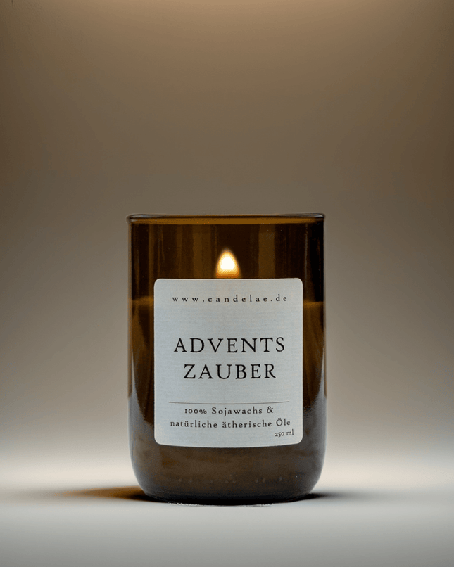 Adventszauber – Deine natürliche Duftkerze für stimmungsvolle Adventsabende (Kerze aus alter Weinflasche) kaufen bei Linkreich – Jetzt entdecken!