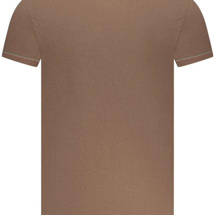 SEO. AERONAUTICA MILITARE Air Force T-Shirt Herren – Outdoor - Blaues Basic mit Logo - Druck - Braun Linkreich
