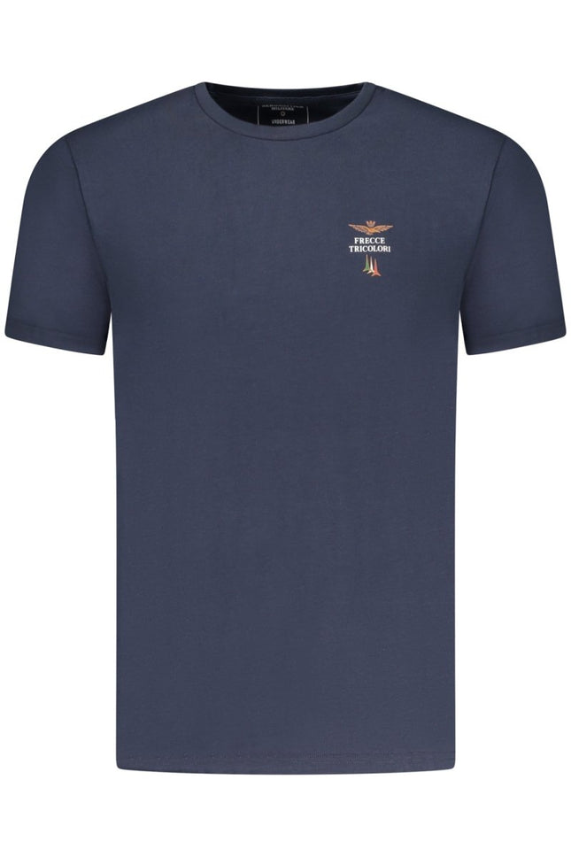SEO. AERONAUTICA MILITARE T-Shirt Herren – Outdoor-Shirt mit Pfeil-Aufdruck in Weiß - Blau Linkreich