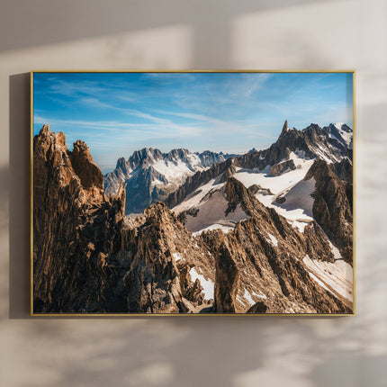 Aiguille d'Entrèves Alpine Wall Art – Chamonix Mountain Landscape Print