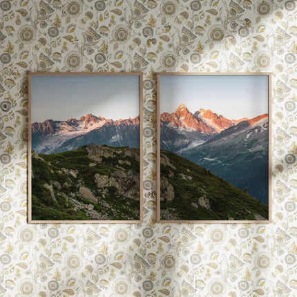 Aiguille du Chardonnet Sunrise Photography Print - Mountain Wall Art