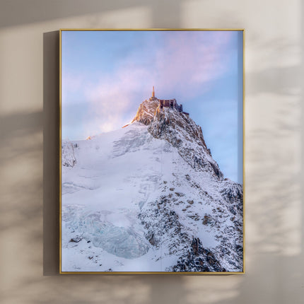 Aiguille du Midi Wall Art – Winter Alpine Mountain Print