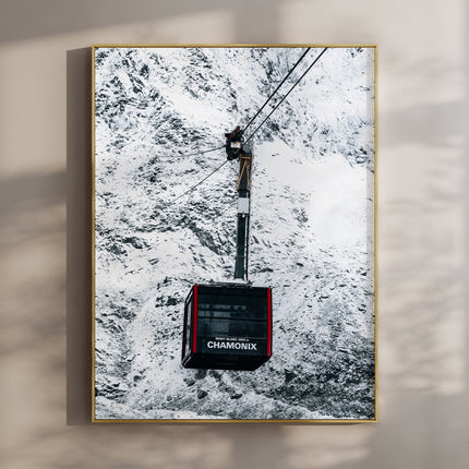 Aiguille du Midi Cable Car Print – Chamonix Alpine Adventure Wall Art