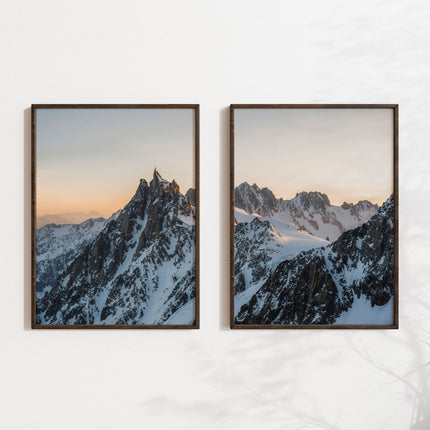Aiguille du Midi Sunrise Wall Art – Chamonix Mountain Landscape Prints