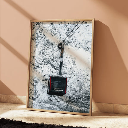 Aiguille du Midi Cable Car Print – Chamonix Alpine Adventure Wall Art