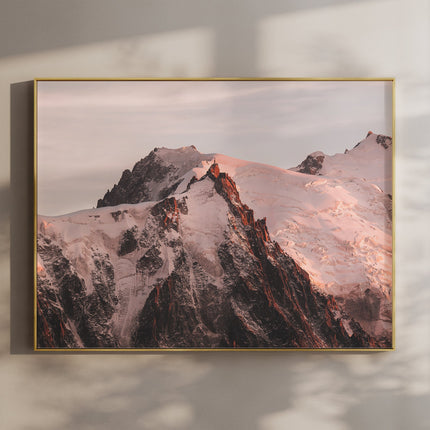 Aiguille du Midi Sunset Mountain Wall Art - Chamonix Prints