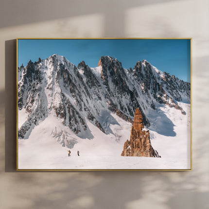 Ski Tourers on Argentière Glacier – Chamonix Alps Wall Art