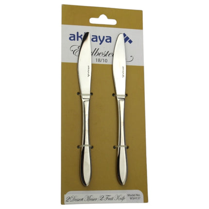 Akkaya Edelbesteck Dessert Messer 2er Set ES035