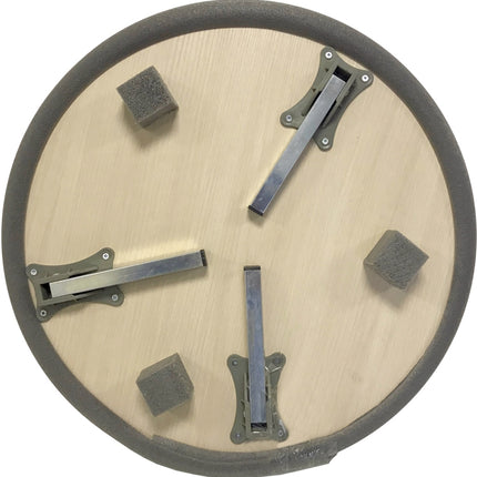 Akkaya Holzbodentisch Sofra Esstisch Klapptisch mit Metalfüße Durchmesser 80cm