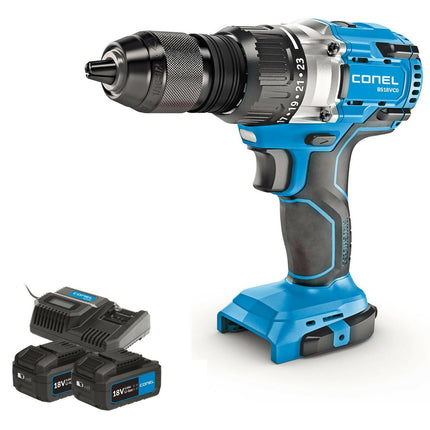 Akku - Bohrschrauber CONEL BS 18V Set Brushless – 2 - Gang, 2×18V 5Ah, 13 mm, im CONCASE (Elektrowerkzeuge) kaufen bei Linkreich – Jetzt entdecken!