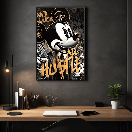 All Hustle Mickey - Leinwandbild Pop Art / Motivation (Canvas) kaufen bei Linkreich – Jetzt entdecken!