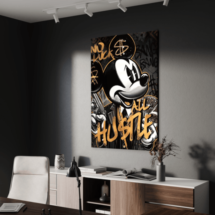 All Hustle Mickey - Leinwandbild Pop Art / Motivation (Canvas) kaufen bei Linkreich – Jetzt entdecken!