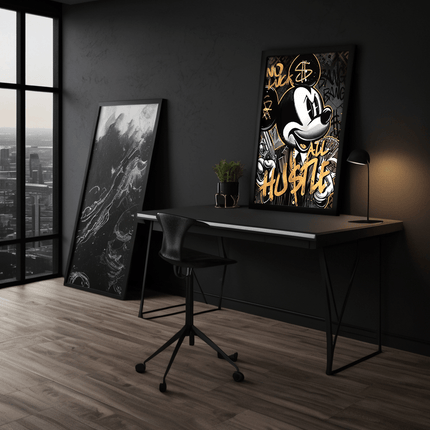 All Hustle Mickey - Leinwandbild Pop Art / Motivation (Canvas) kaufen bei Linkreich – Jetzt entdecken!