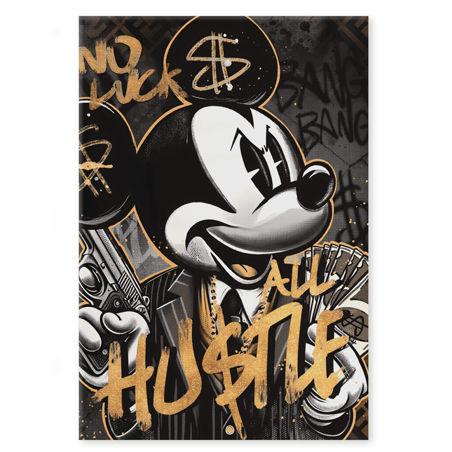 All Hustle Mickey - Leinwandbild Pop Art / Motivation (Canvas) kaufen bei Linkreich – Jetzt entdecken!