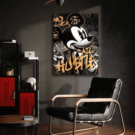 All Hustle Mickey - Leinwandbild Pop Art / Motivation (Canvas) kaufen bei Linkreich – Jetzt entdecken!