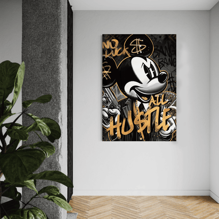 All Hustle Mickey - Leinwandbild Pop Art / Motivation (Canvas) kaufen bei Linkreich – Jetzt entdecken!