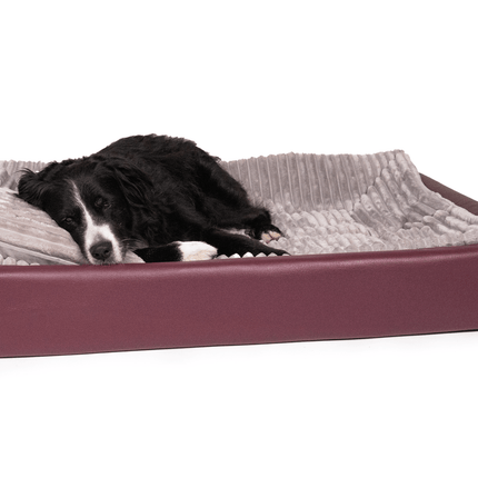 SEO. All - In Relax Bundle | KUDDE Hundebett + Einlage & Kissen - brombeer Linkreich