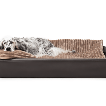 SEO. All - In Relax Bundle | KUDDE Hundebett + Einlage & Kissen - zartbitter Linkreich
