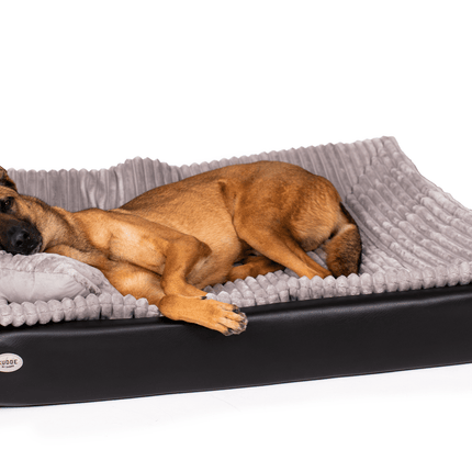 SEO. All - In Relax Bundle | KUDDE Hundebett + Einlage & Kissen - schwarz Linkreich