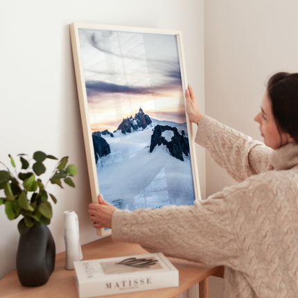Aiguille du Midi Sunset Print – Glacier Wall Art from Chamonix Alps