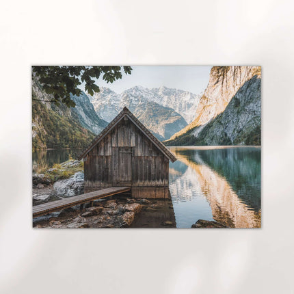 Obersee Boathouse, Bavaria – Fine Art Alpine Wall Print