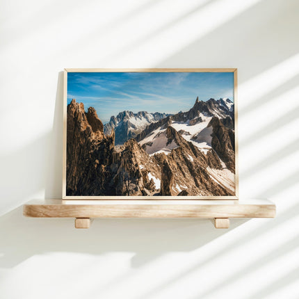 Aiguille d'Entrèves Alpine Wall Art – Chamonix Mountain Landscape Print