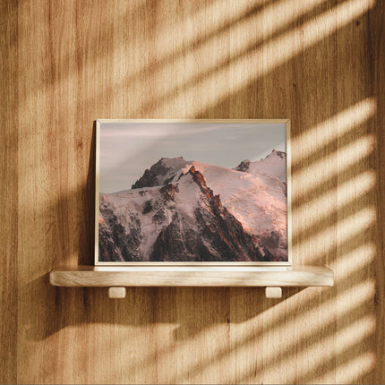 Aiguille du Midi Sunset Mountain Wall Art - Chamonix Prints