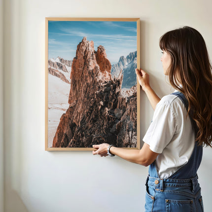 Aiguille d'Entrèves Print – Chamonix Alpine Wall Art for Modern Decor