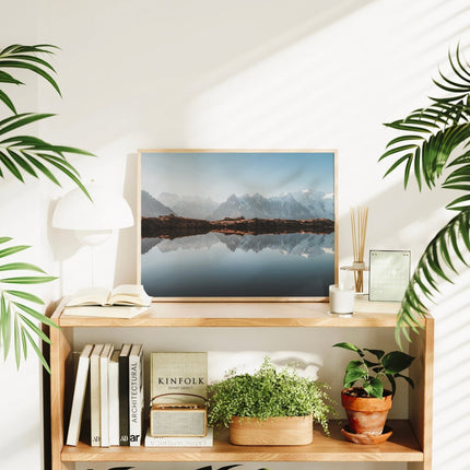Mont Blanc Reflection at Lacs des Chéserys - Premium Wall Art Print