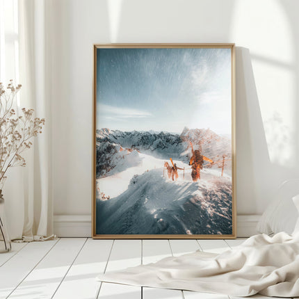 Skiers on Vallée Blanche – Chamonix, France