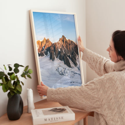 Mont Blanc du Tacul Wall Art Print – Chamonix Golden Hour Print