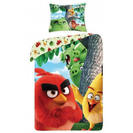 SEO. Angry Birds Bettwäsche 140 x 200 cm - weiche Baumwolle - Kissen und Decke - Linkreich