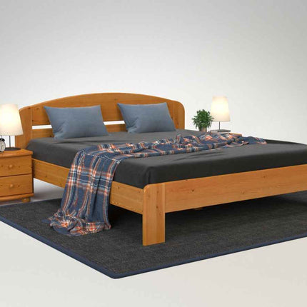 SEO. Anika Kieferbett aus Massivholz | 100% Bio-Bett aus Kiefernholz in Naturholz - 90 x 200 cm Linkreich